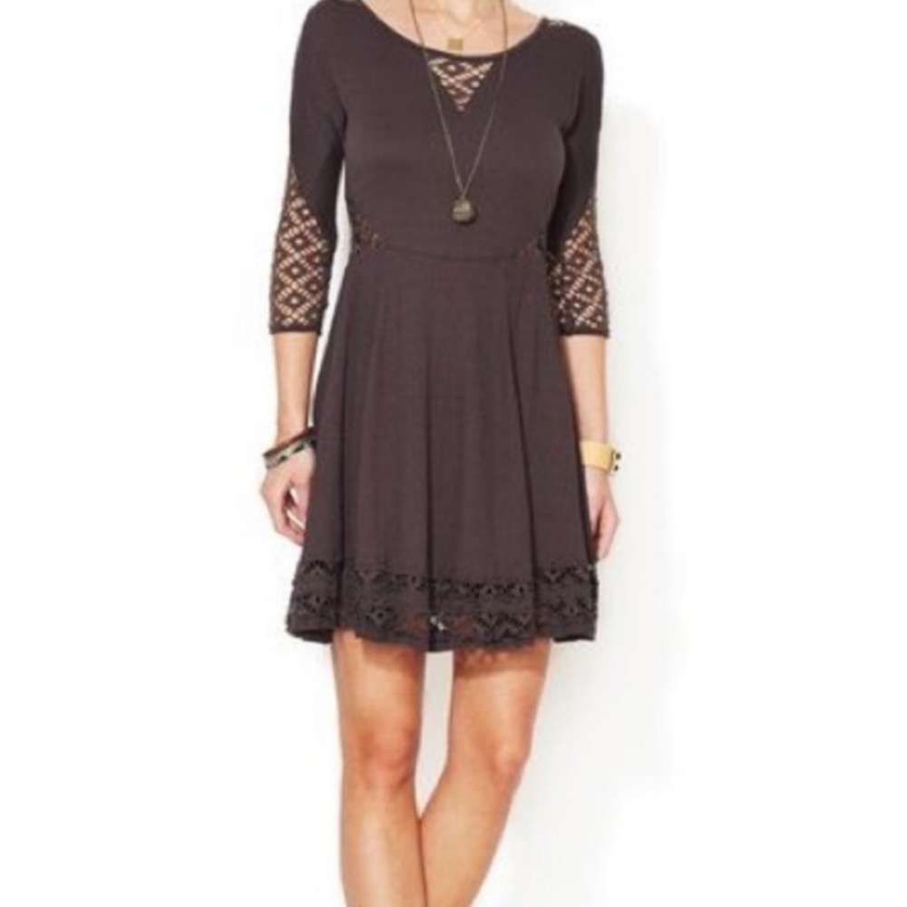 EUC FP BLACK dress with cutouts